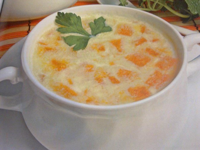 Молочный суп с морковью - диетическое питание